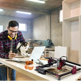 AlgoLaser DIY kit MINI, 5 Watt WiFi-s lézergravírozó és vágó