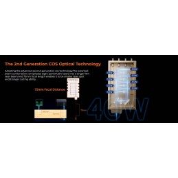 40 Wattos lézerfej, Ortur és AlgoLaser lézergravírozóhoz.