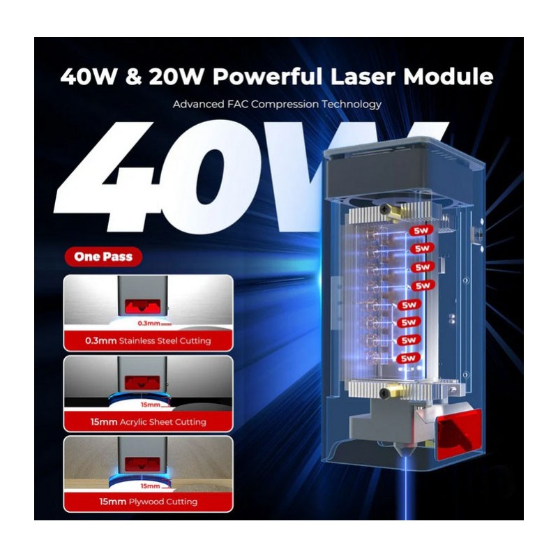 Ortur 40 Wattos lézerfej + upgrade készlet lézergravírozóhoz