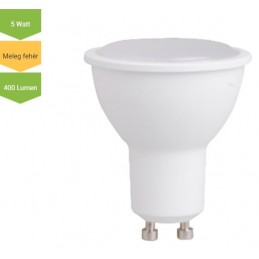 LED lámpa GU10 5 Watt SMD 400 Lm 120° opál WW Meleg fehér